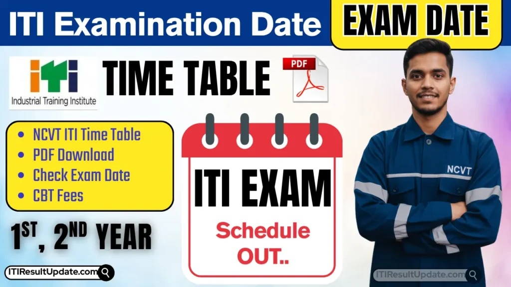 NCVT ITI Exam Time Table