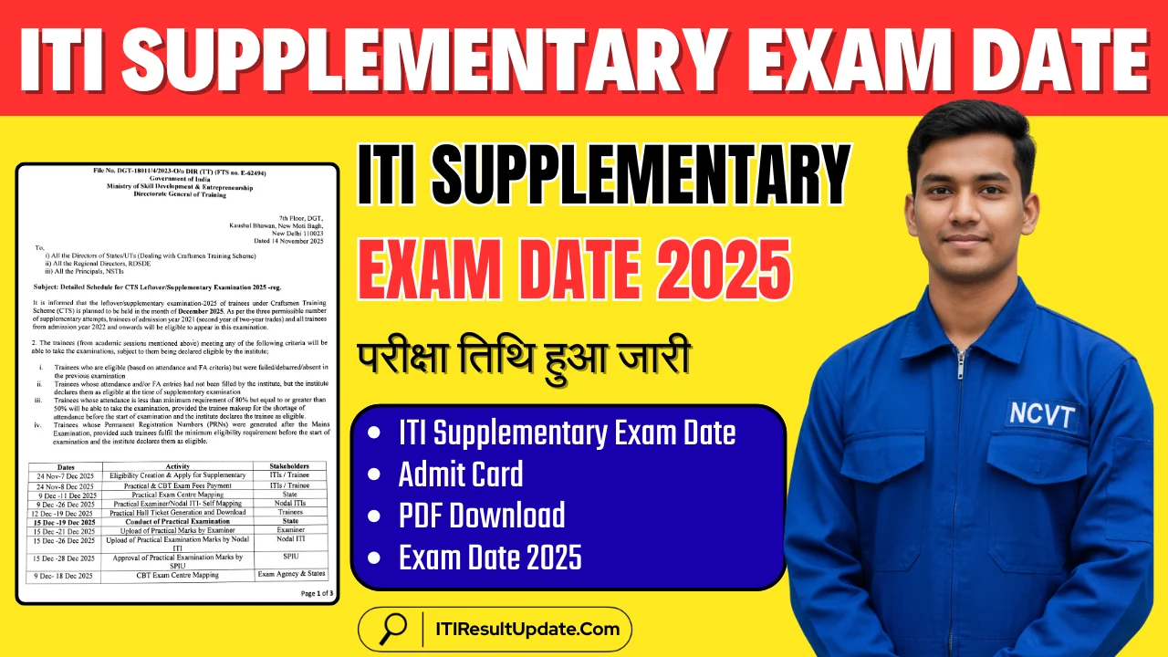 ITI Supplementary Exam Date